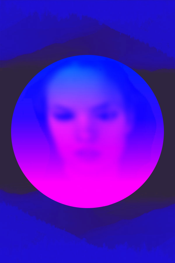#face #Rose #Blue #Woman #Nikoloz Bionika