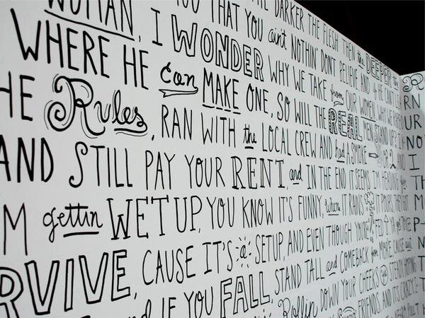 2 pac mural #drawn #lettering #hand #typography