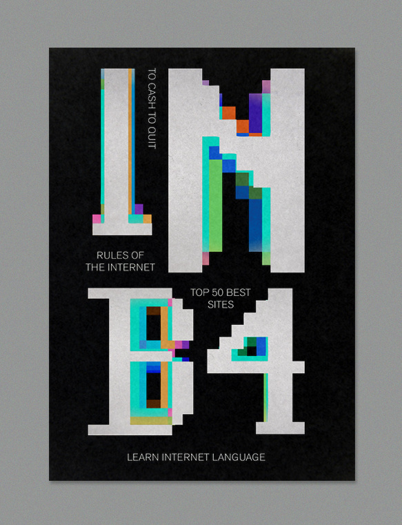 INB4 on Behance #msdos #poster #typography