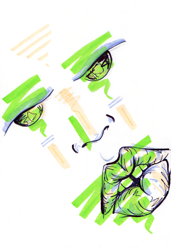 #22 / hazed / 200414 by Chiamaka Ojechi #illustration #pastel #lips #markers #minimal
