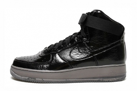 Nike Air Force 1 Hi Premium Black/Black | Hypebeast #air #force #black #patent #nike #leather #1