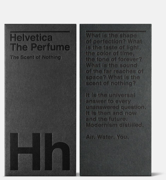Helvetica the Perfume #packaging #letterpress #black #perfume #on #helvetica