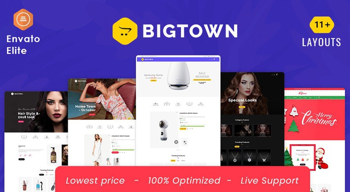 #Bigtown - #Opencart #MultiPurpose #Responsive #Theme | #TemplateTrip #eCommerce #Website #Template #Design