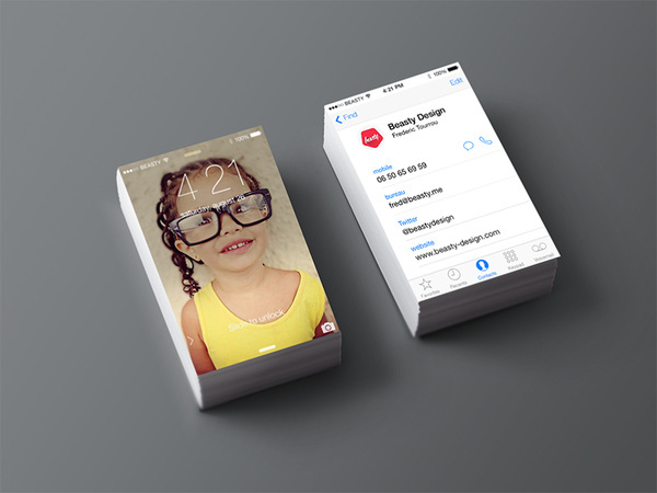 Clever iPhone Business Card by Beasty Design #card #iphone #business