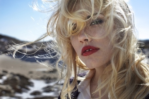 Words for Young Men #wind #red #woman #lips #blonde