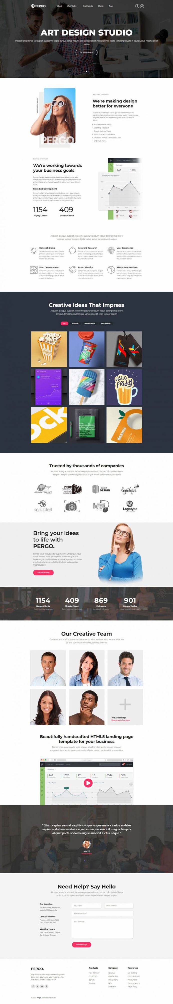 Pergo – Design Studio Landing Page