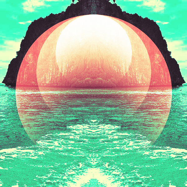 Island by Jebba Design #analog #graphic #retro #shapes #collage #psychedelic