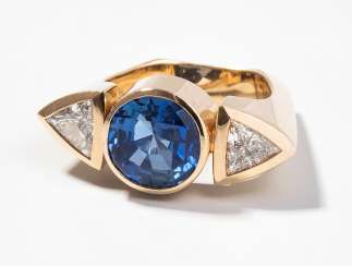 Saphir-Diamant-Ring