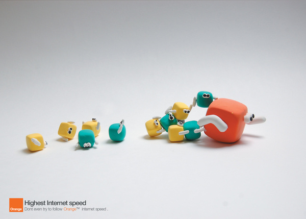 Orange Ads - High internet speed #model #ads #white #advertisement #yellow #orange #cheap #clay #advertising #speed #best #internet #network #prices #highest #character #high