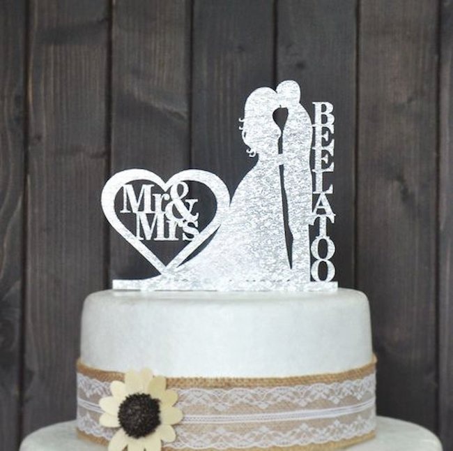 wedding cake topper lovely