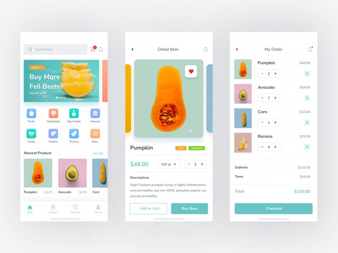 Groceries App by Sulton hand
