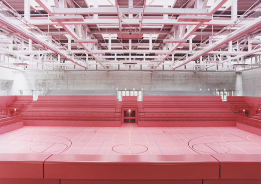 Allmann Sattler Wappner Architekten #interior #sports #architecture #pink