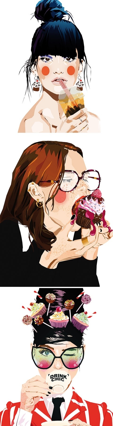 Mamzelle Poppy / Greedy illustrations / Paris Here is a delicious and greedy series of illustrations signed by Mamzelle Poppy for a new tea