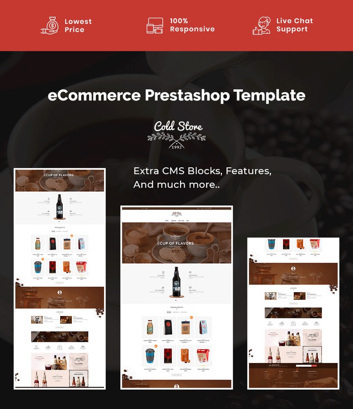 #Cold #Coffee #Tobacco Store - #Prestashop #Responsive #Theme | #TemplateTrip #eCommerce #Website #Template