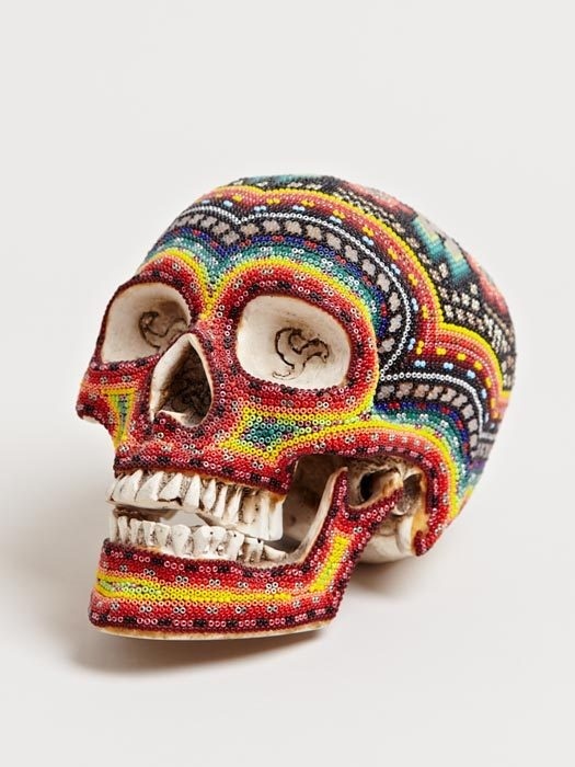Our Exquisite Corpse Large Beaded Coloured Skulls #skull