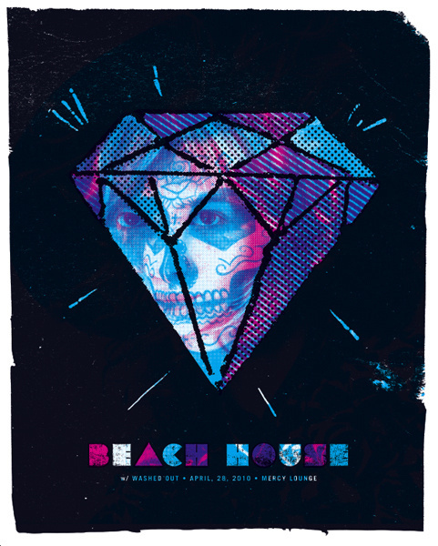 GigPosters.com - Beach House - Washed Out #gig #screenprint #poster