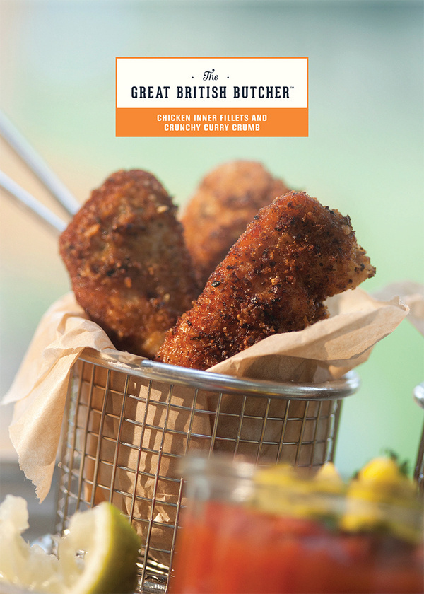 Crunch Curry Crumb - recipe card #british #butcher #heritage #branding #packaging #print #designbyday #traditional #logo