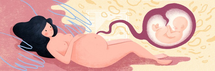 Editorial Illustration: A NOSSA GRAVIDEZ on Behance