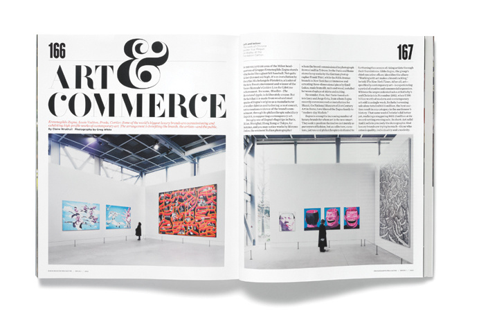 Spreads, layout, magazine
