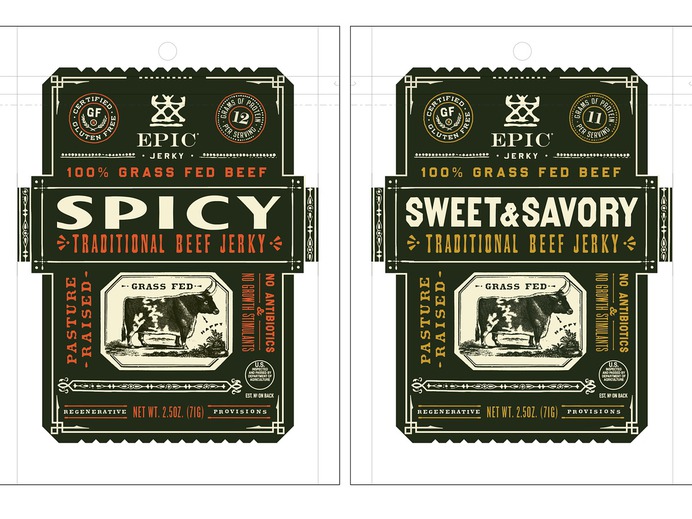 Epic Jerky Exploration branding graphic design graphics illustration jerky logo packaging typography