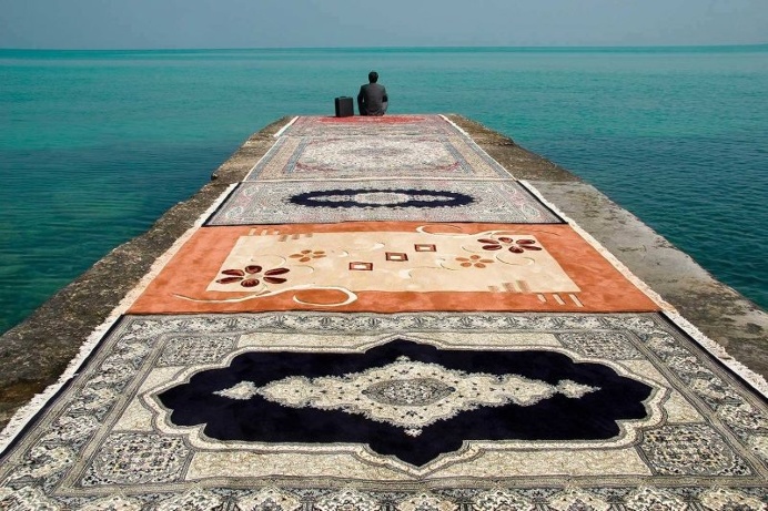 Jalal Sepehr Combines Fine Art Photography and Persian Rugs