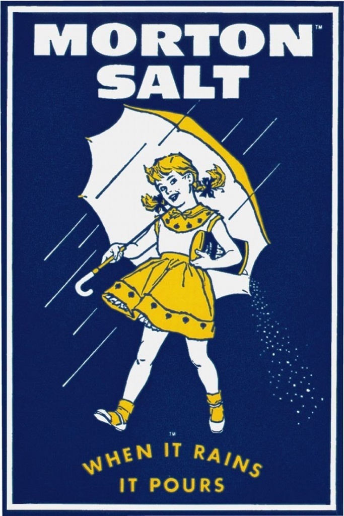 Morton Salt girl #morton #salt #packaging #illustration