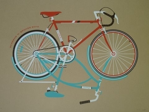 Screens 'N' Spokes DKNG 2010 by screensnspokes on Etsy #print #bicycle