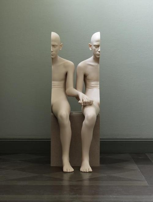 Imaginary Foundation #optical #sculpture #illusion #twins #half #epic