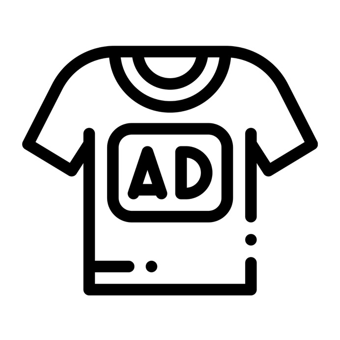 See more icon inspiration related to Sponsor, shirt, sponsored, patron, Advertisement, advertising, fashion, t shirt, marketing and sport on Flaticon.