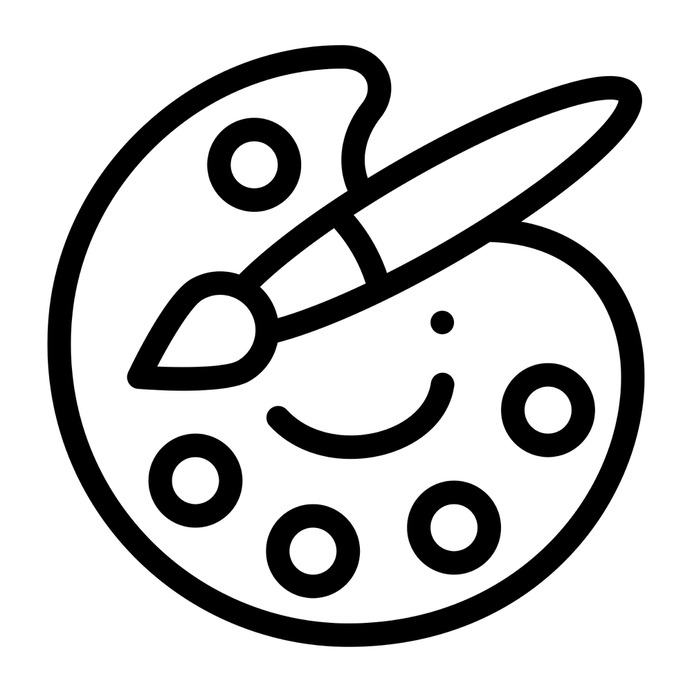 See more icon inspiration related to art, artist, painting, palette, painter, paint palette, artistic, art and design, painting palette, edit tools and interface on Flaticon.
