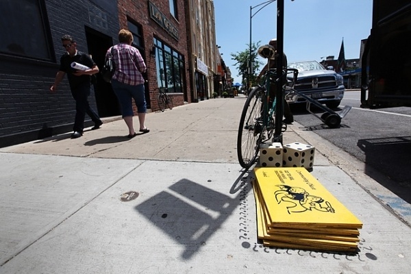 New Street Artist 'Bored' Turns Chicago Sidewalks into an Alternative Monopoly Game | Colossal #monopoly #chicago #art #street