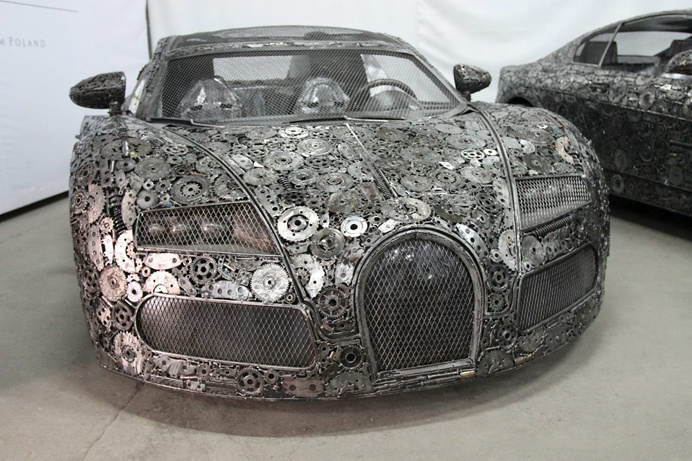 Life-Size Cars Created by Artists from Recycled Metals