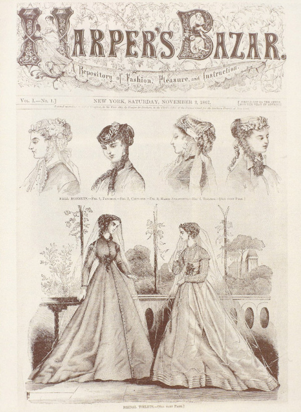 Harpers Bazaar 1867 November #fashion #illustration #vintage