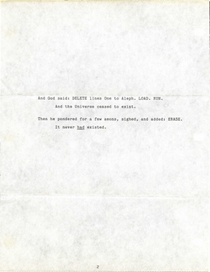 Letters of Note: siseneG #clarke #c #arthur #type #paper #story