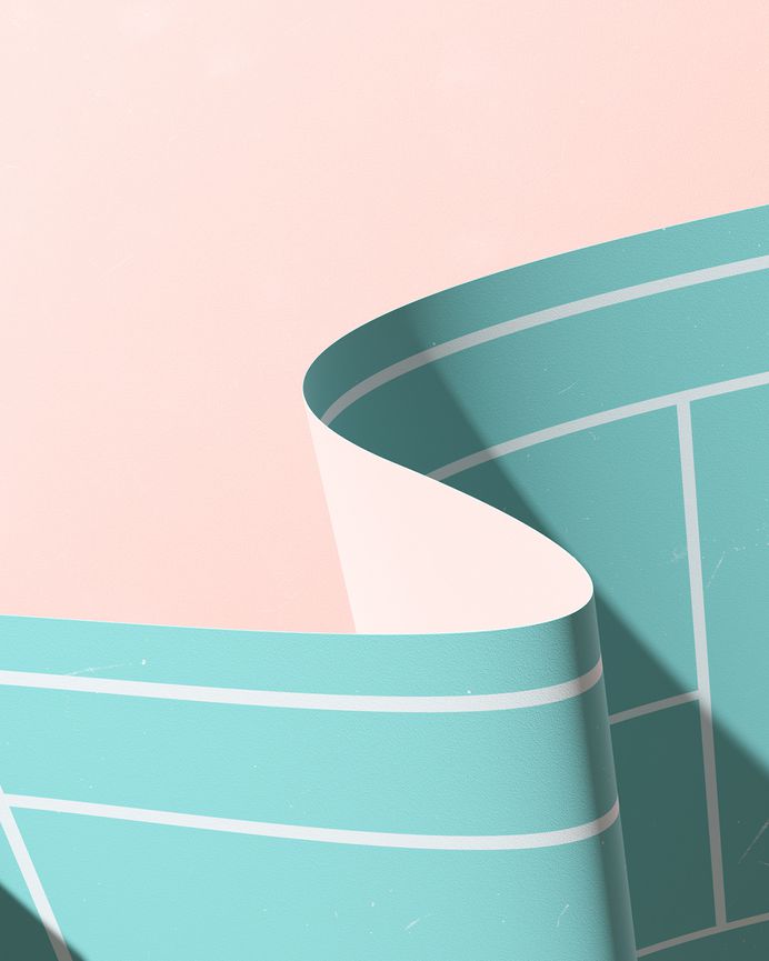 Tennis, from molistudio #surreal #minimalism #pastel #3D #graphic #sport