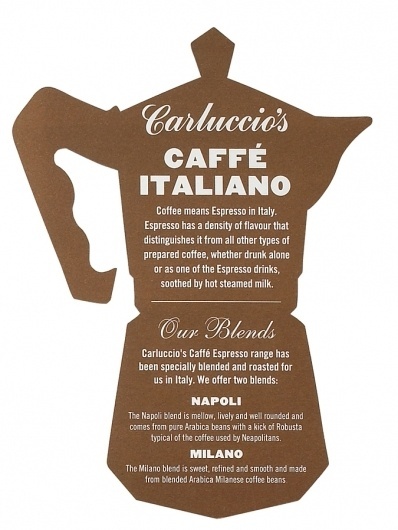 Carluccio's Print | Irving & Co #design #illustration #coffee #type #typography