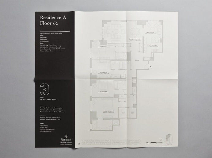 Floor plan #brochure #folded #sophisticated