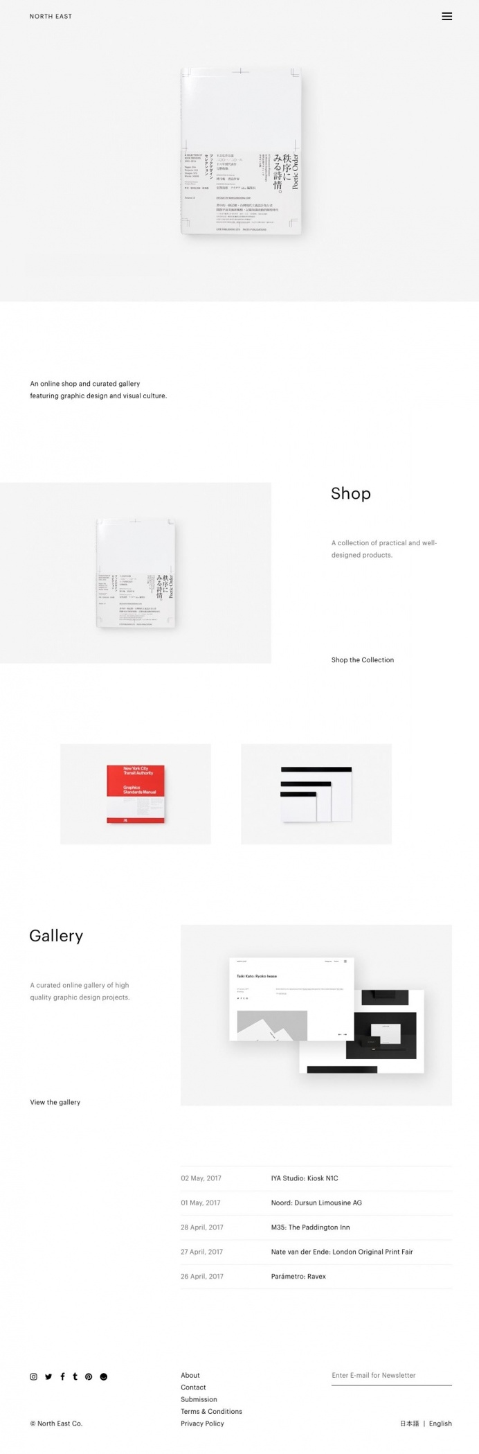 North East - Mindsparkle Mag - North East is an online shop and curated gallery featuring graphic design and visual culture. Their website i