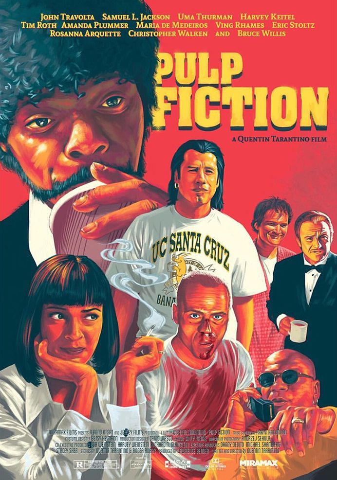 Pulp Fiction by Paul Gates - Home of the Alternative Movie Poster -AMP-