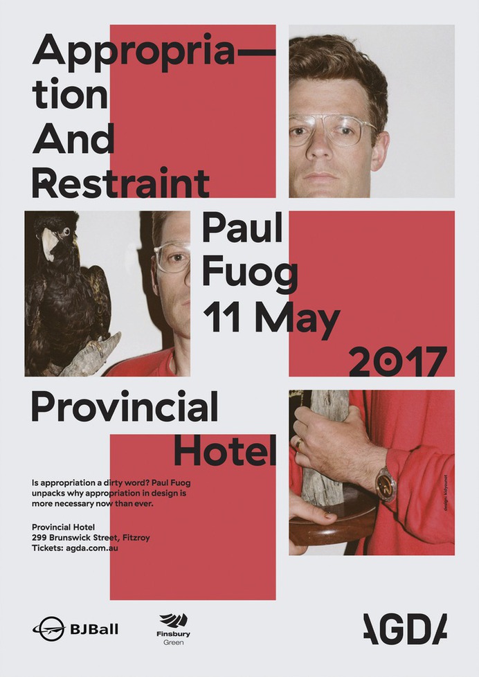 "Appropriation And Restraint" lecture poster – Fonts In Use