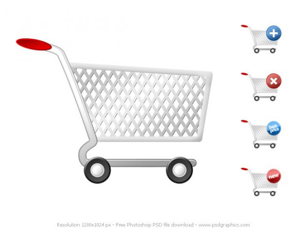 Psd shopping cart icons set Free Psd. See more inspiration related to Design, Shopping, Icons, Web, Photoshop, Web design, Shopping cart, Psd, Cart, Web icons, Icon set, Set, Horizontal, Objects and Isolated on Freepik.