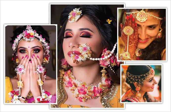 26 Handpicked Gota and Floral Maang Tikka Designs That'll Be Perfect Addition To Your Wedding Attire