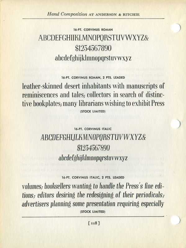 Corvinus type specimen #type #specimen #typography