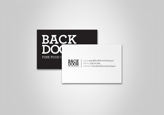 Backdoor Catering #card #design #graphic #business