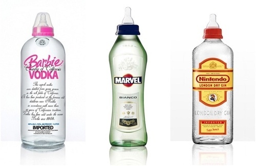 Kid-Themed Booze Bottles | CMYBacon #branding #bottle #alcohol #kid #child #liquor #booze