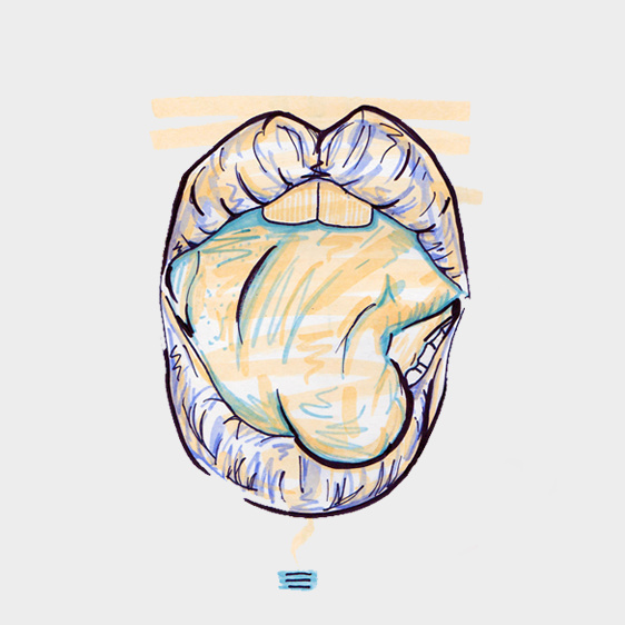 #20 / twisted / 120414 by Chiamaka Ojechi #illustration #pastel #lips #markers #minimal