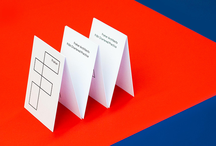Fraher architects by Freytag Anderson #red #blue #brand design #stationary #graphic design #business card