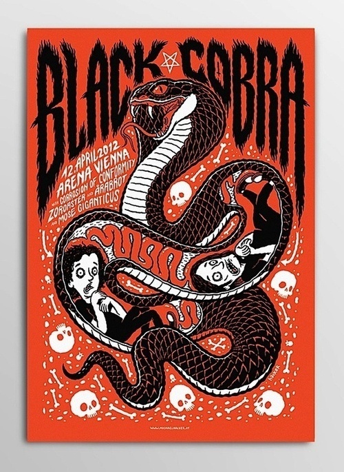 Graphic design inspiration #illustration #cobra #snake