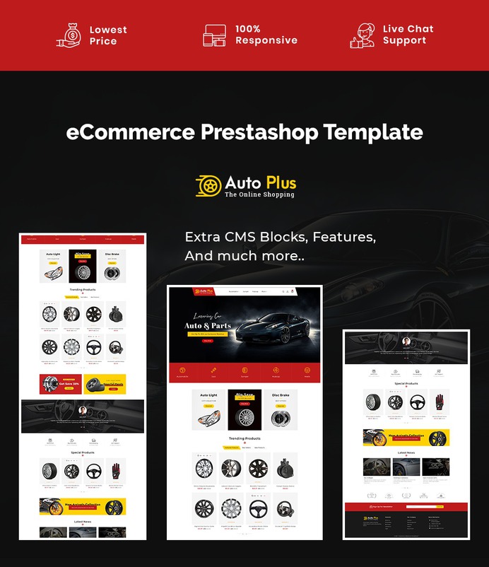 #AutoPlus - #Garage & #Automotive #Parts - #Prestashop #Responsive #Theme | #TemplateTrip #eCommerce #Website #Design #Template