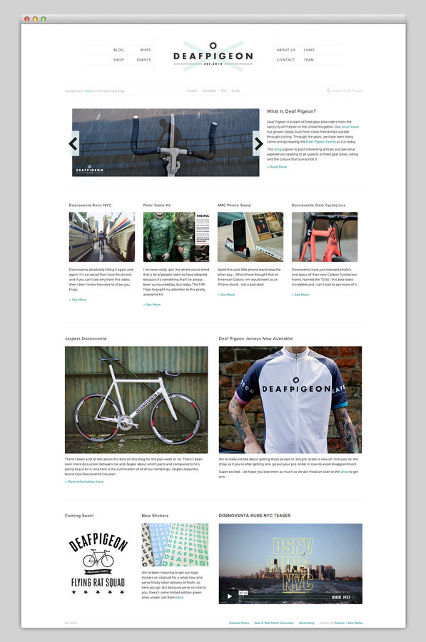 Deaf Pigeon #website #layout #design #web